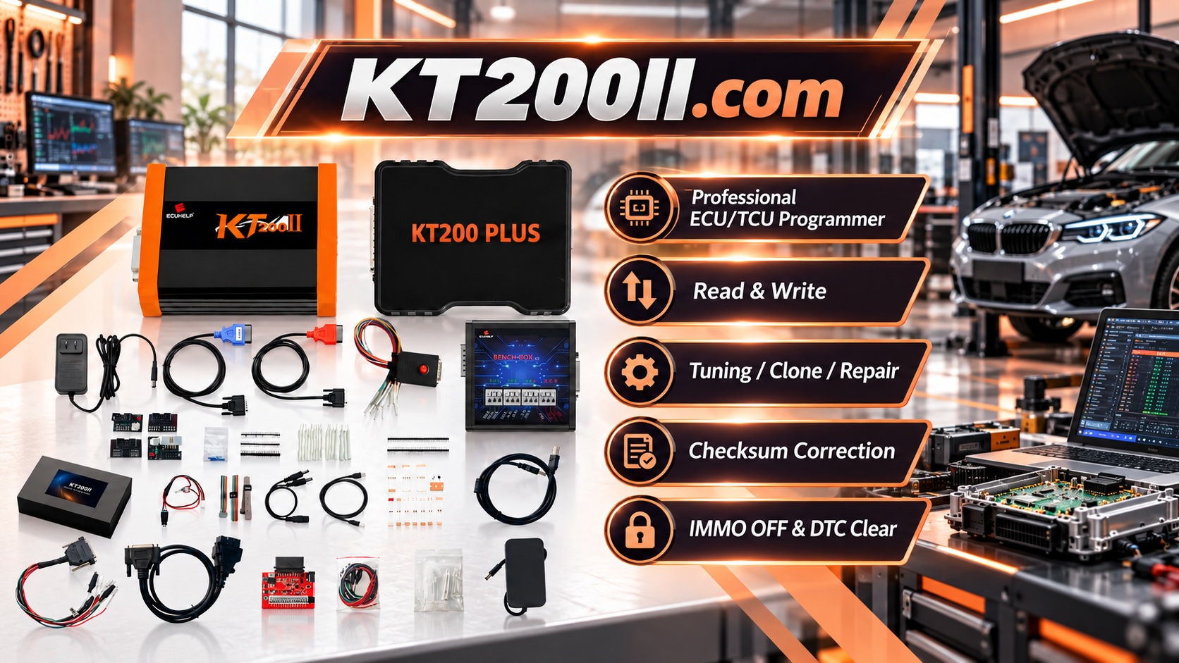 ECU programming software update process for professional automotive technicians
